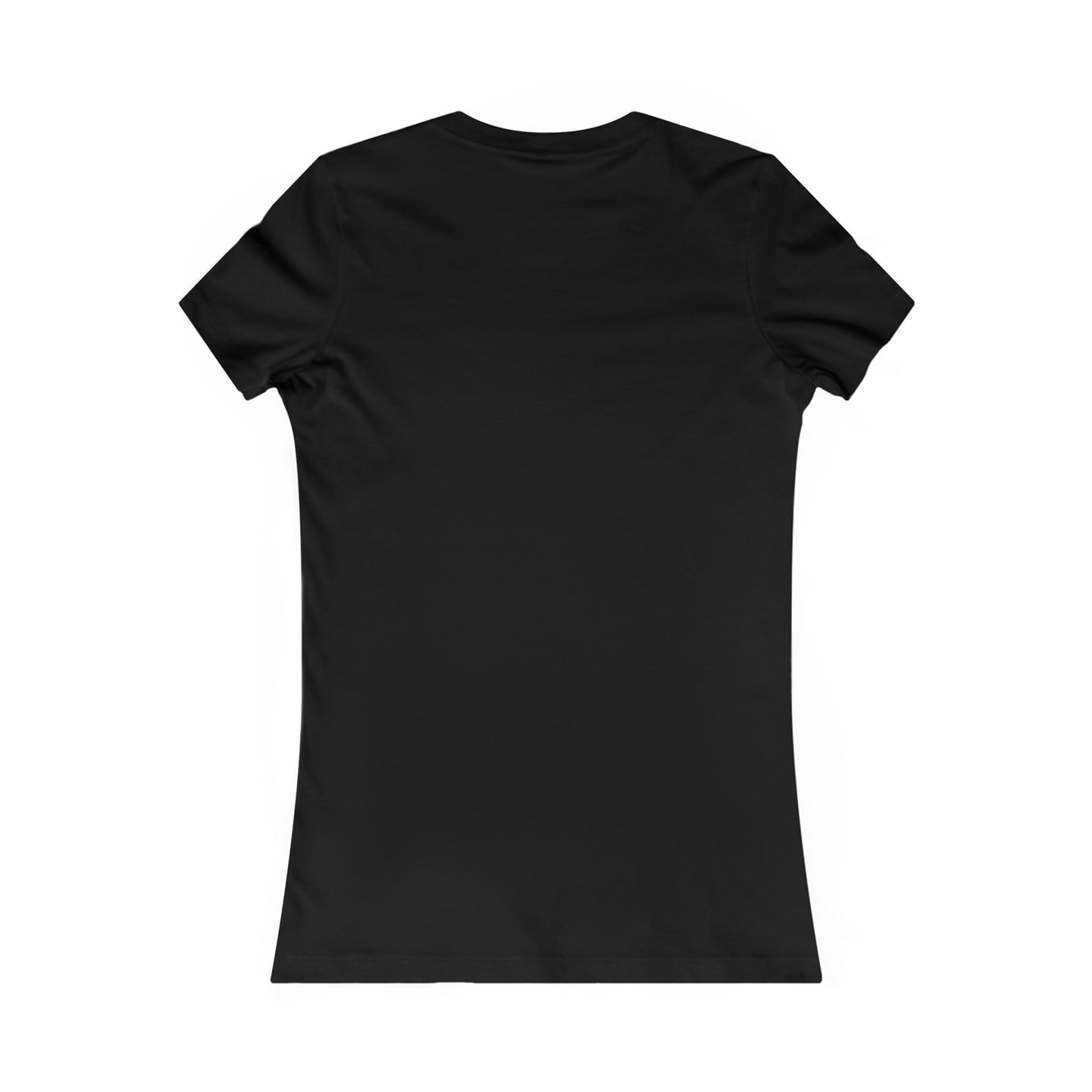 Black t-shirt on a white background
