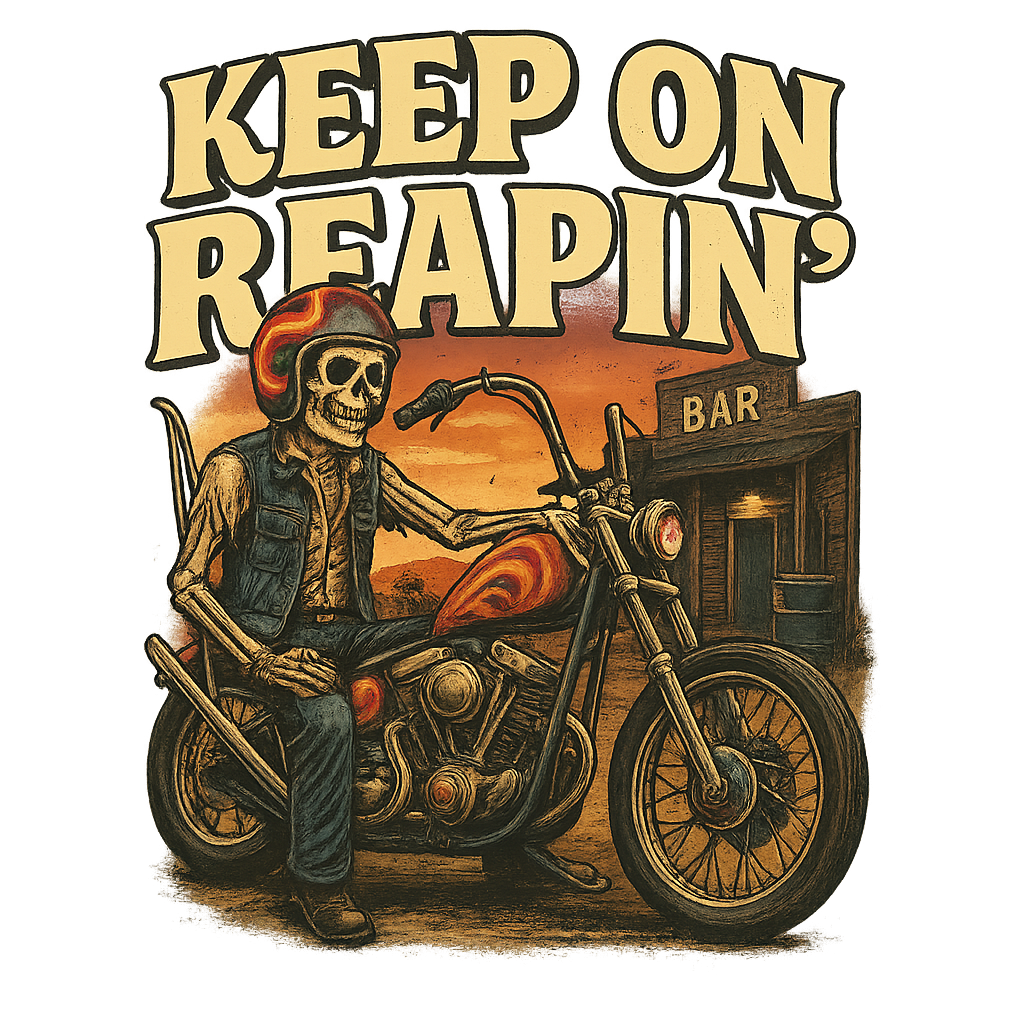 Riding Through Time - Thousand Year Co - Motorcycles Retro and Old School Designs