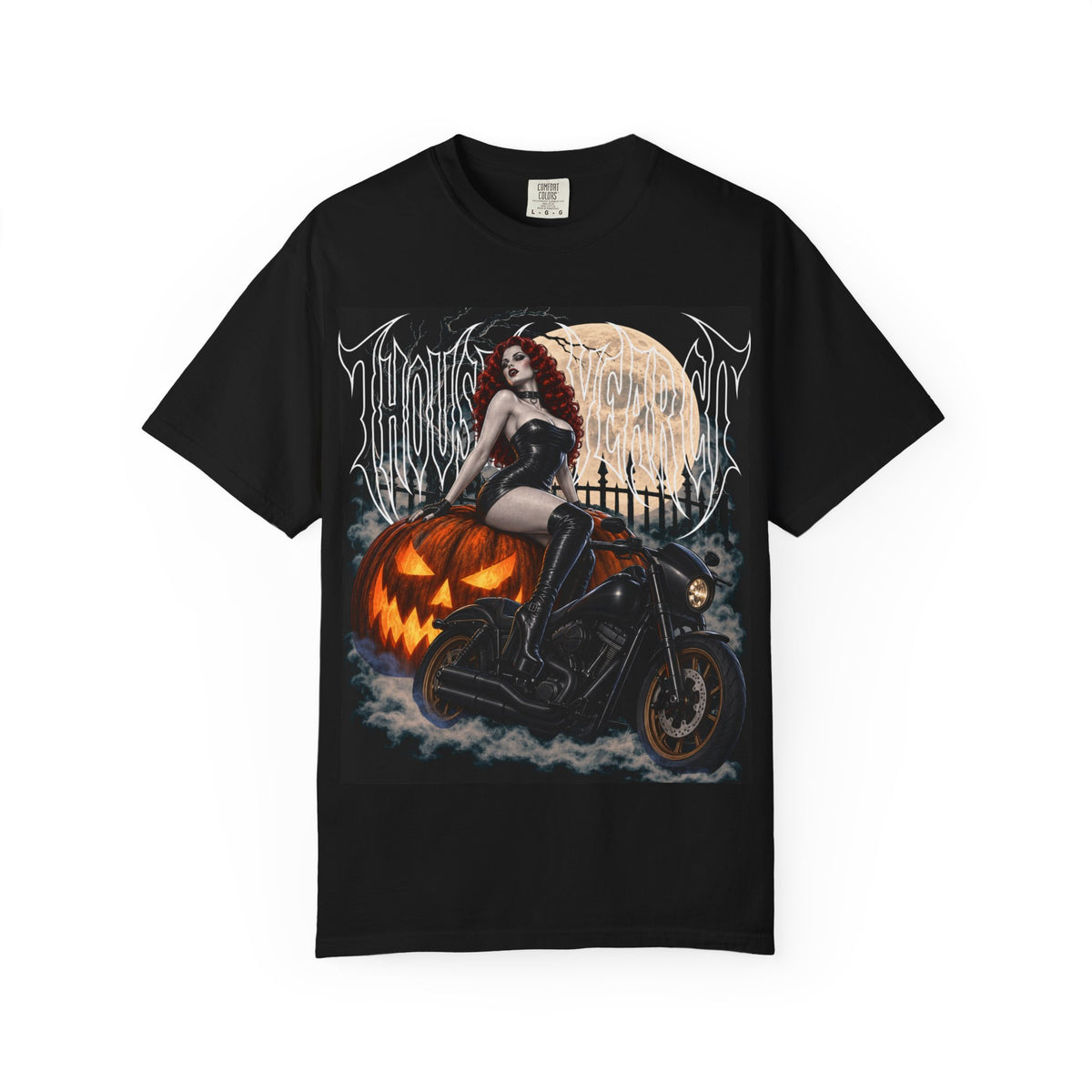 Halloween Vampire Biker Pin-Up  - T Shirt