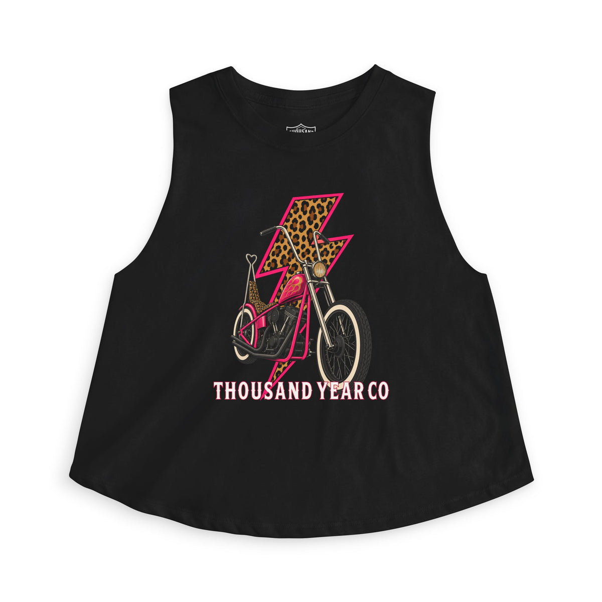 Retro Pink Chopper Crop - Top Tank