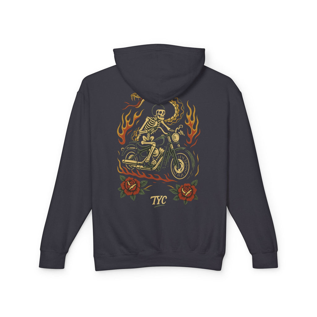 Vintage Tattoo Motorcycle Lightweight Hoodie