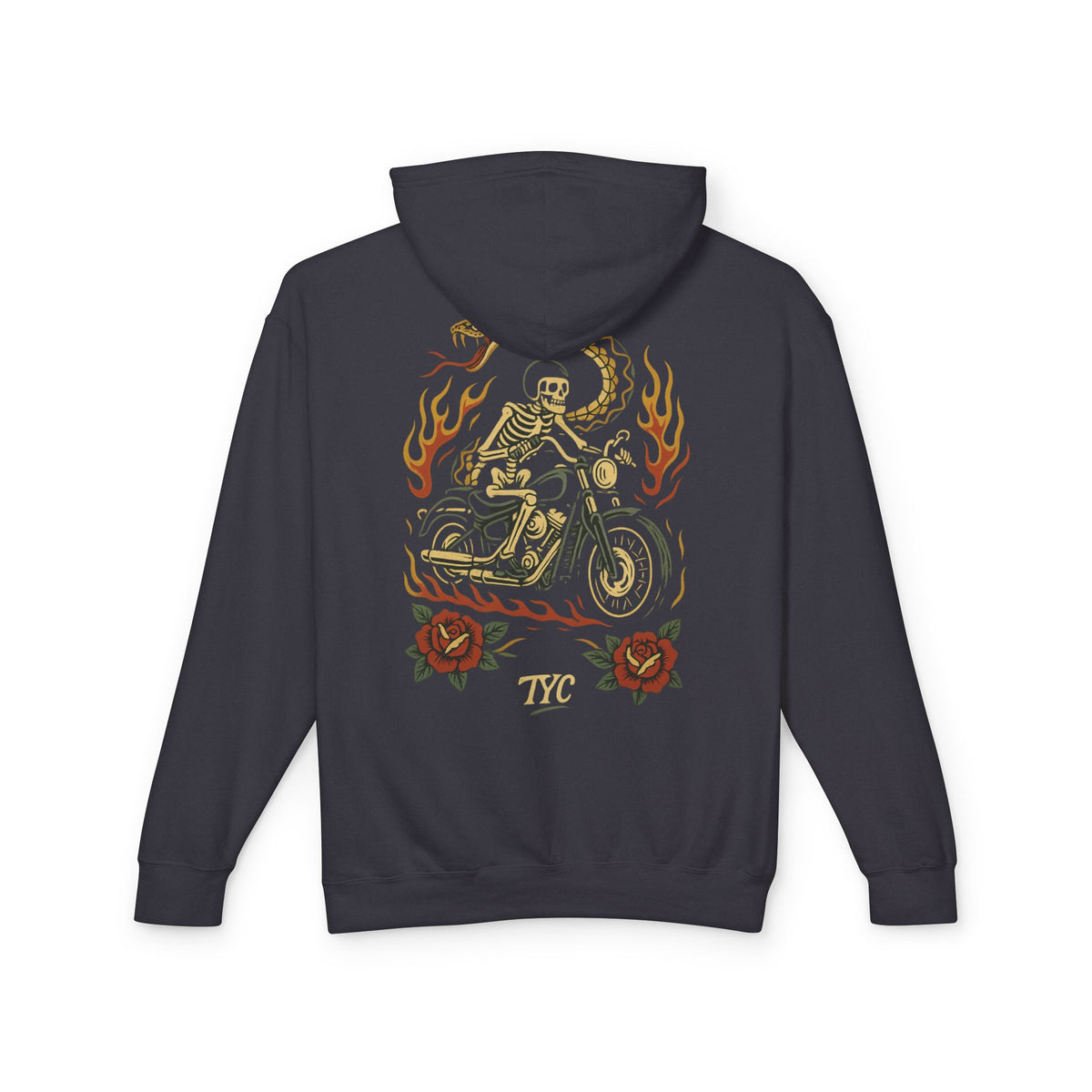 Vintage Tattoo Motorcycle Lightweight Hoodie - Thousand Year Co