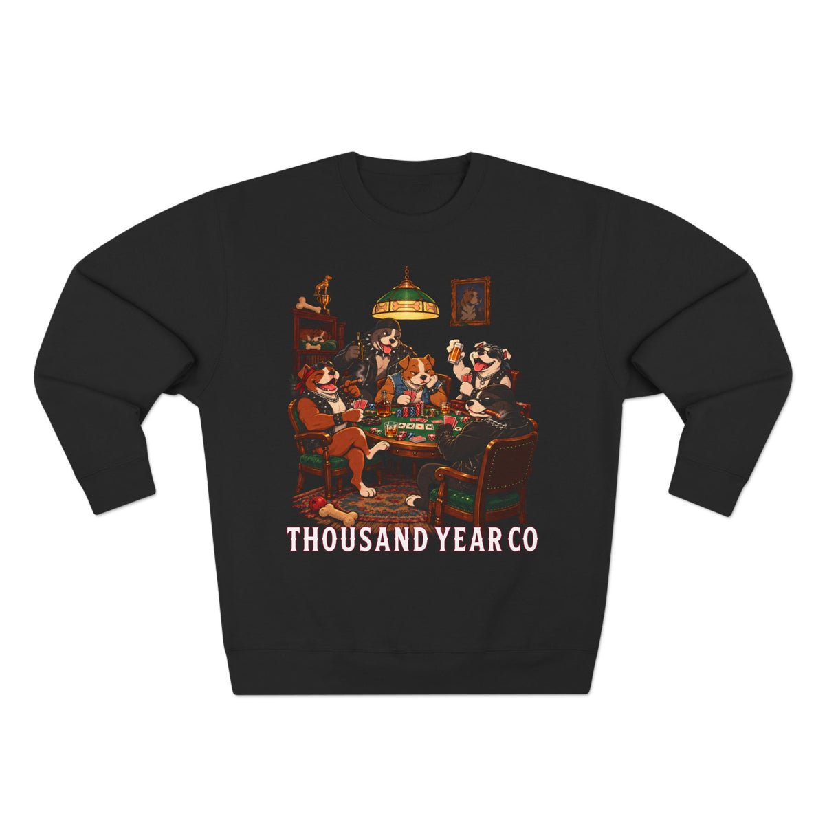 Biker Dogs Poker Night - Crewneck Sweatshirt