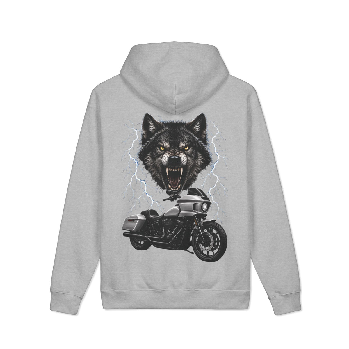 Lone Wolf Biker - Heavyweight Hoodie