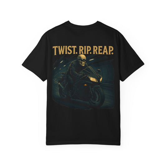 TWIST. RIP. REAP. – 2000s Sportbike Skeleton Shirt