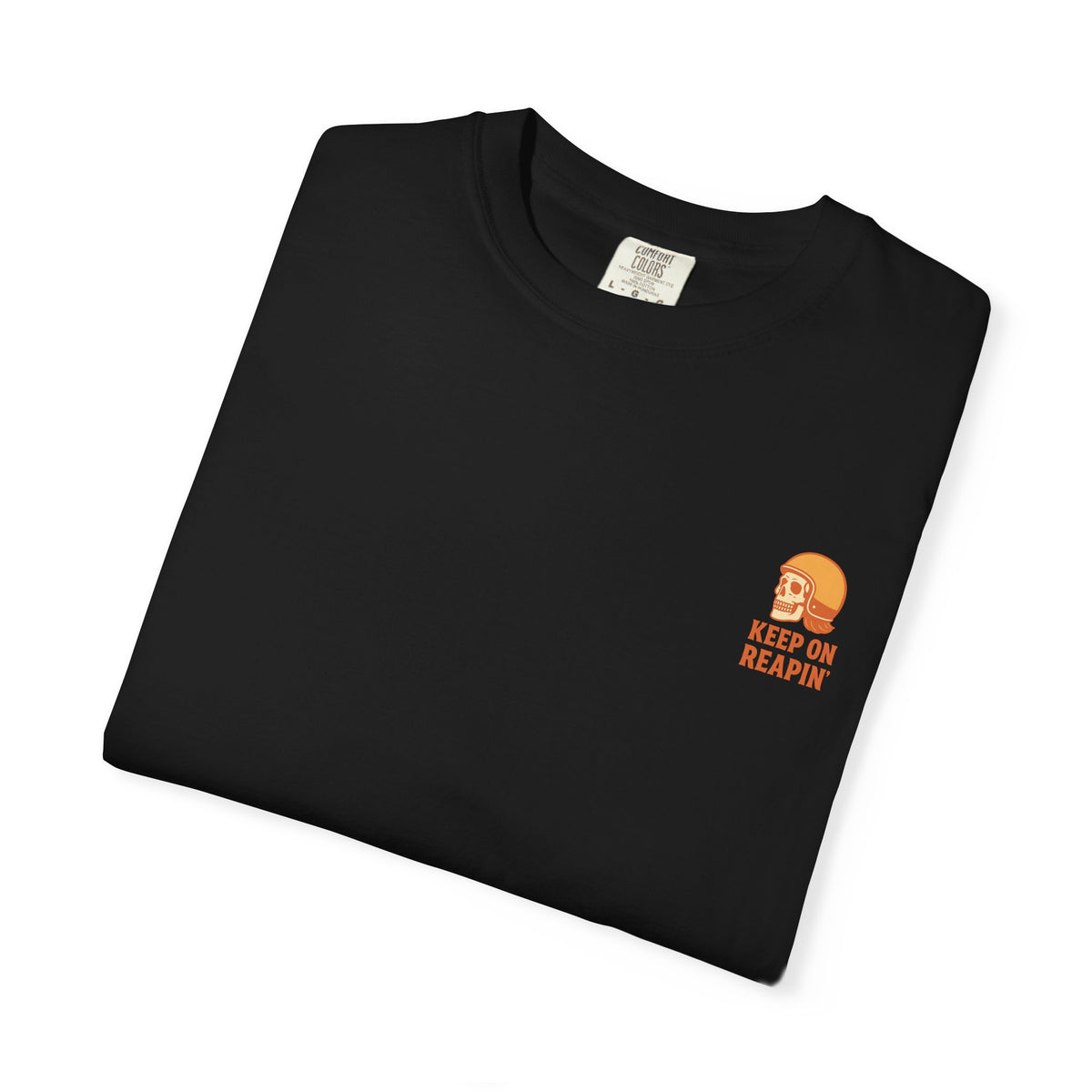 Keep On Reapin’ – 1970s Chopper Rider Skeleton T Shirt - Thousand Year Co