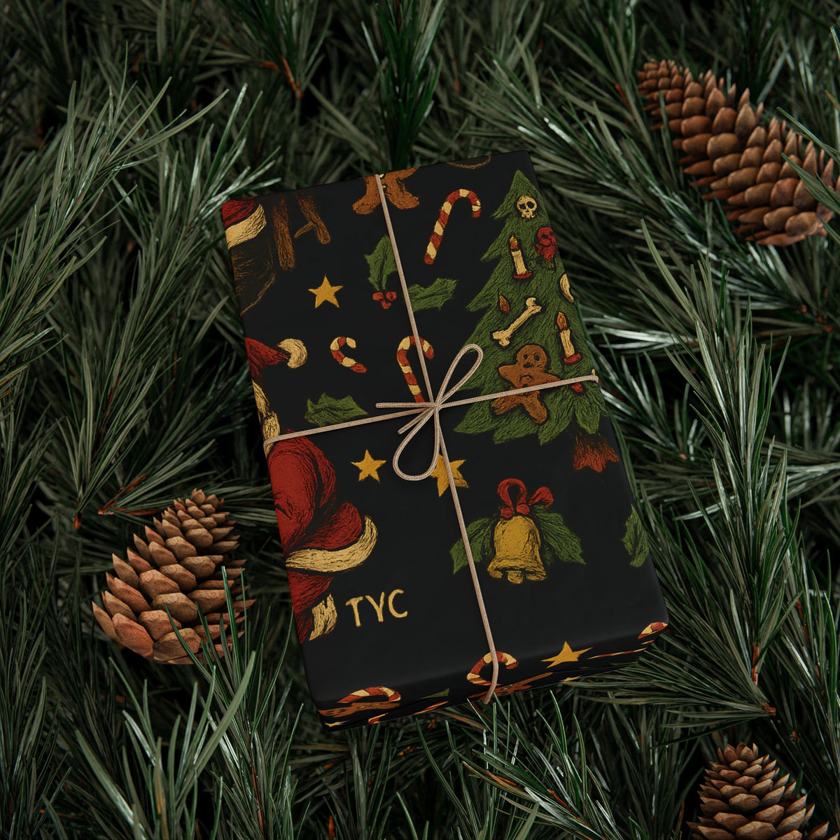 Reaper Santa Holiday Wrapping Paper - Thousand Year Co