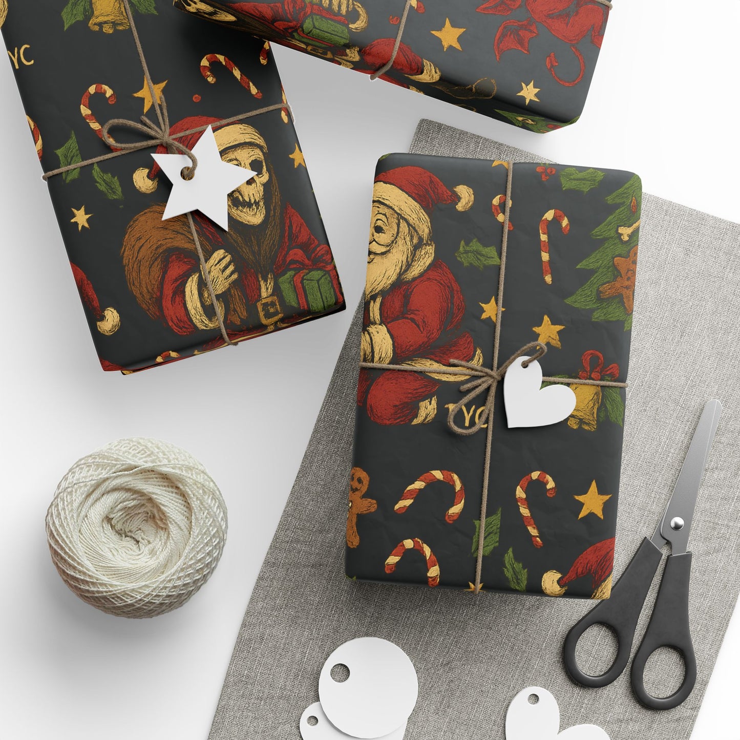 Reaper Santa Holiday Wrapping Paper