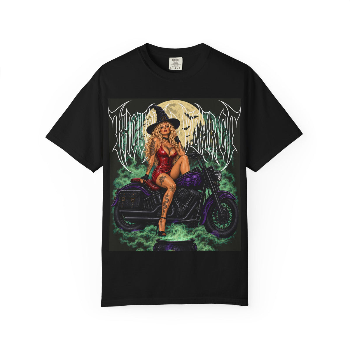 Witch Biker Pin-Up - T Shirt