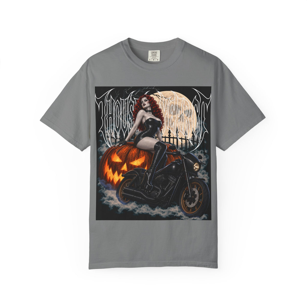 Halloween Vampire Biker Pin-Up  - T Shirt