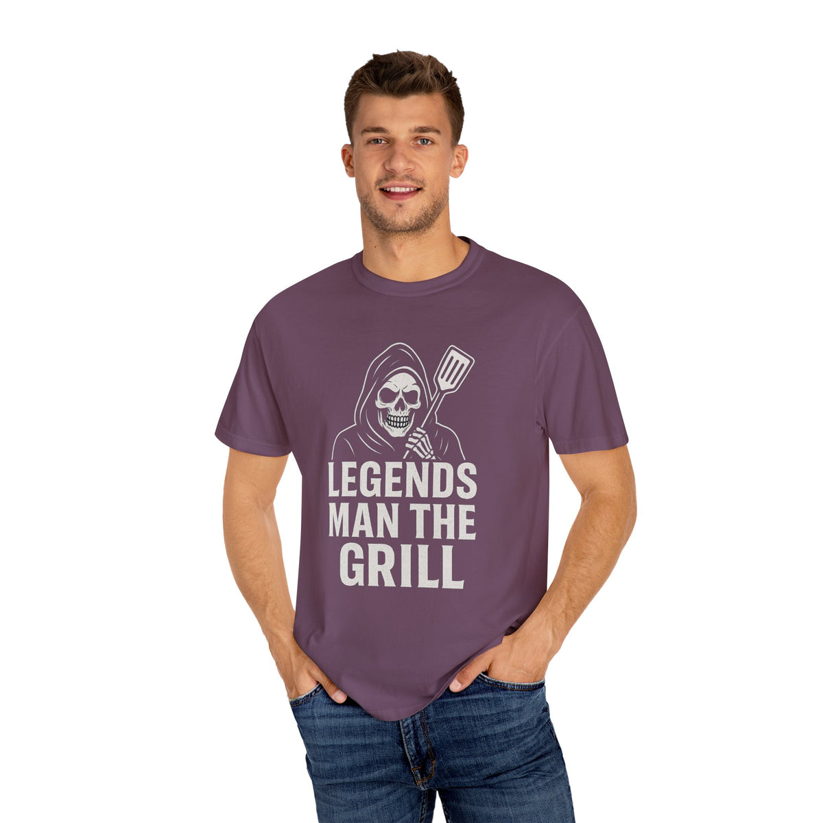Legends Man the Grill Graphic T Shirt – Version 2 - Thousand Year Co