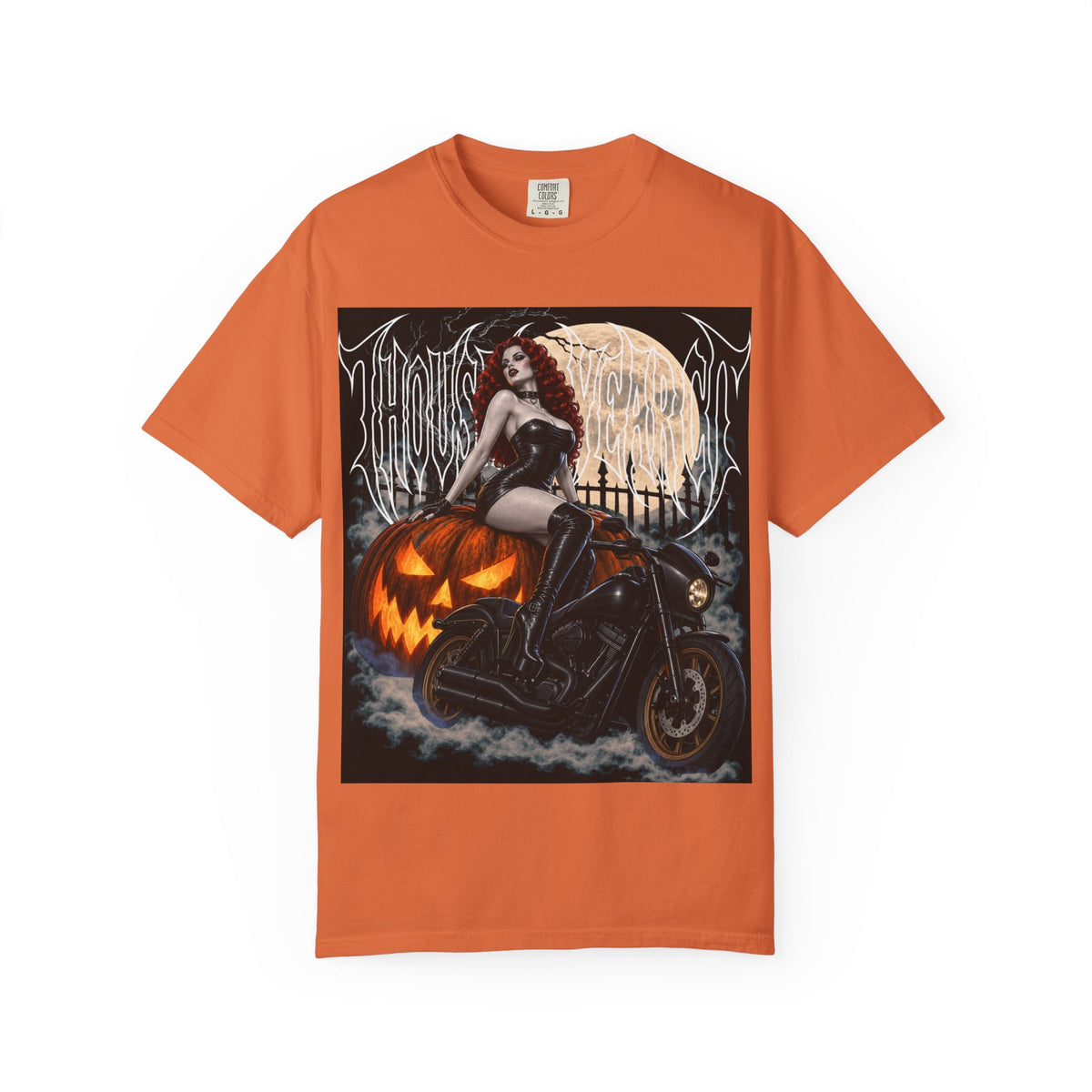 Halloween Vampire Biker Pin-Up  - T Shirt