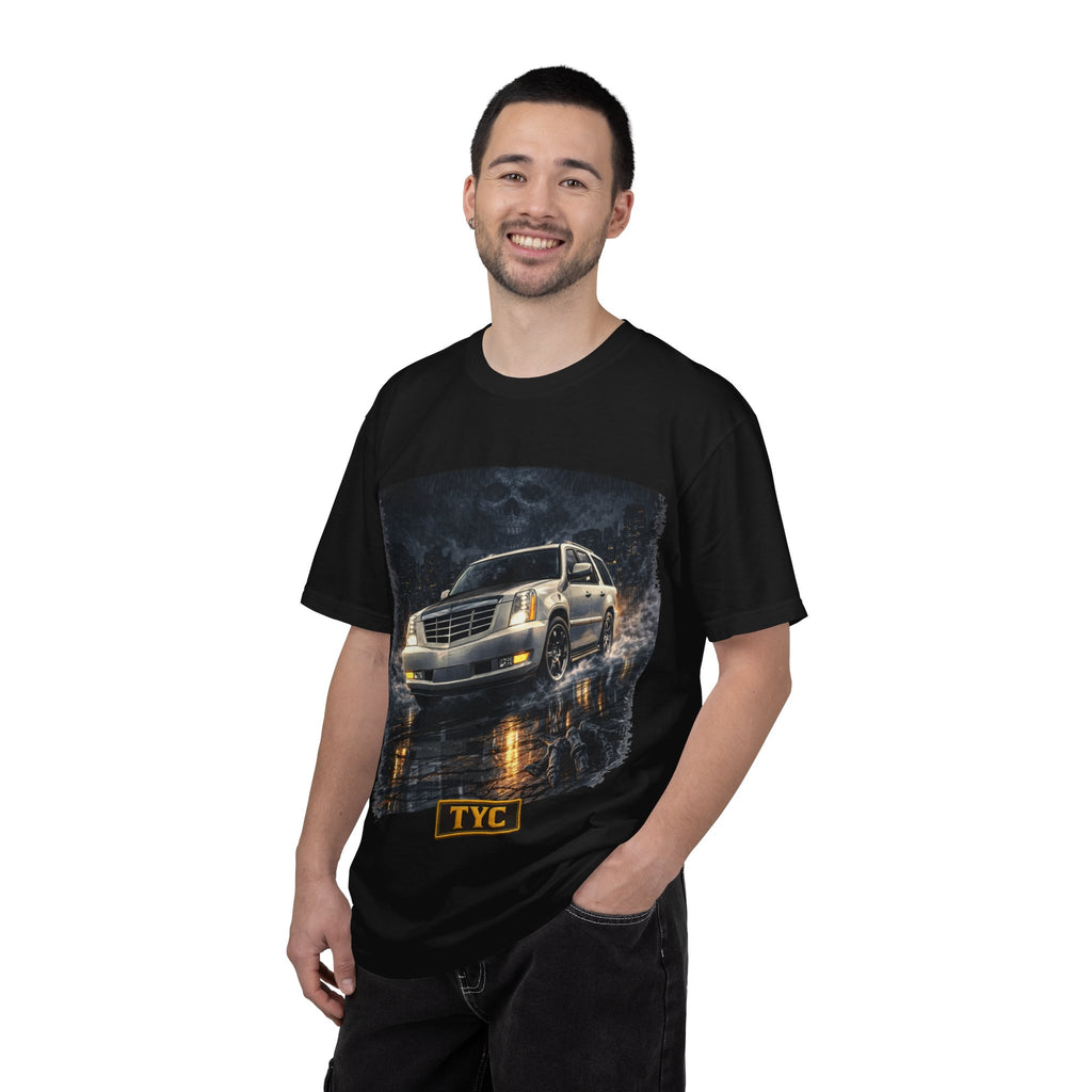 Cadillac Escalade Concrete King - T-Shirt on male model - Thousand Year Co