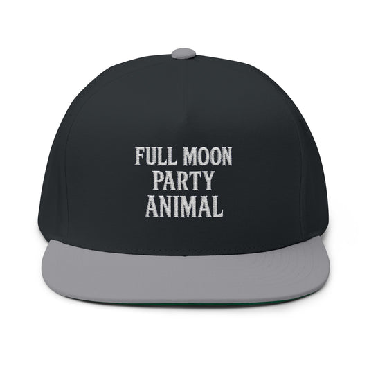 The Full Moon: "Party Animal" Flat Bill Cap | Werewolf Hat