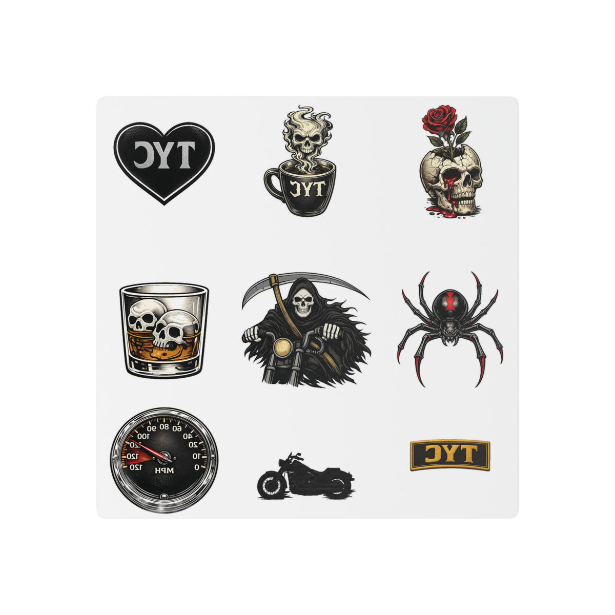 Reaper Garage Flash Temporary Tattoo Set Meta title - Thousand Year Co