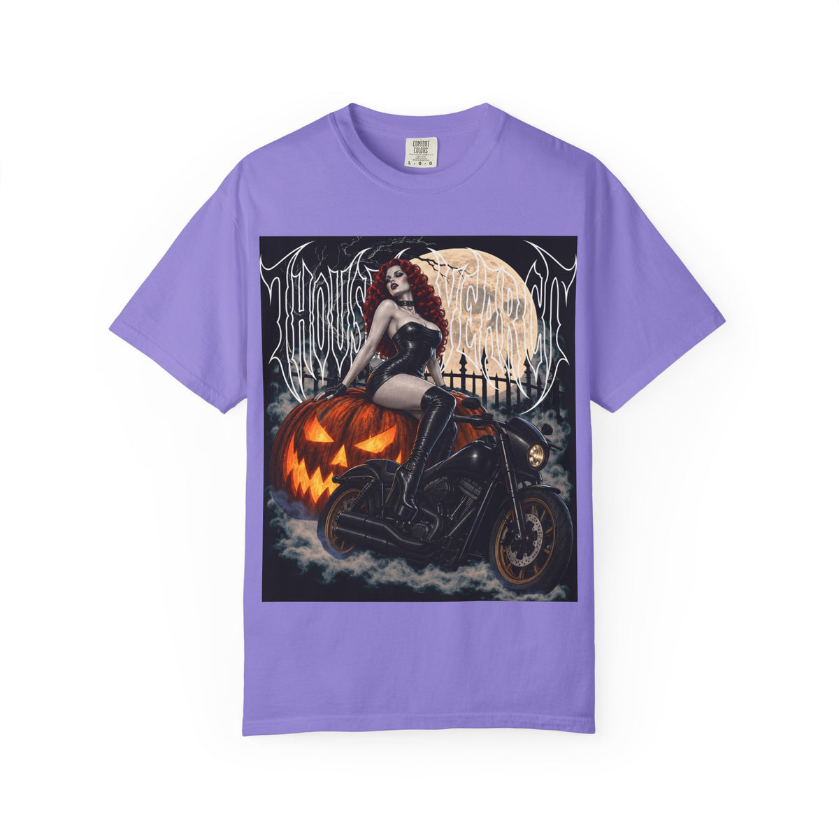 Halloween Vampire Biker Pin-Up  - T Shirt