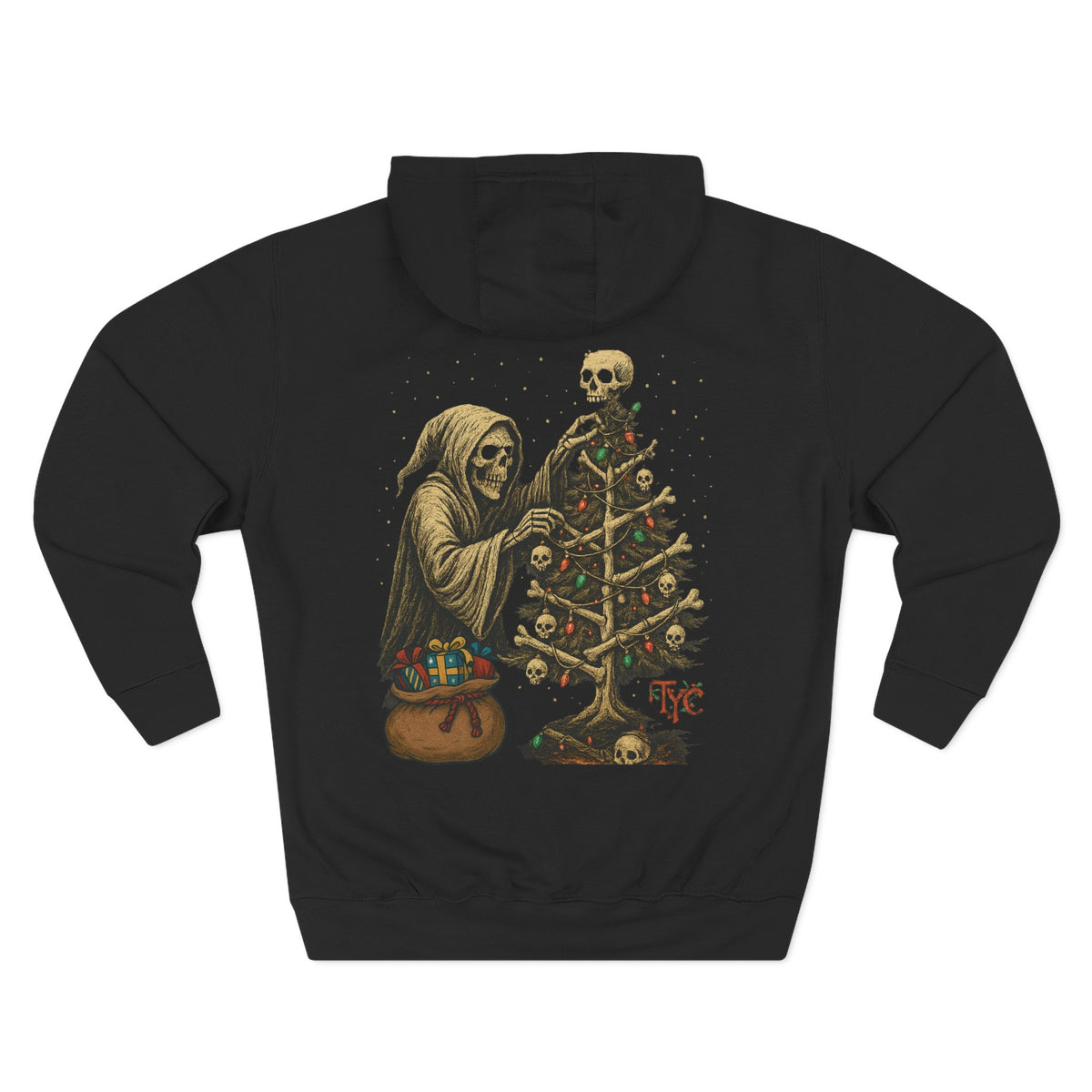 Deck the Halls with Skulls and Bones - Midweight Hoodie - Thousand Year Co