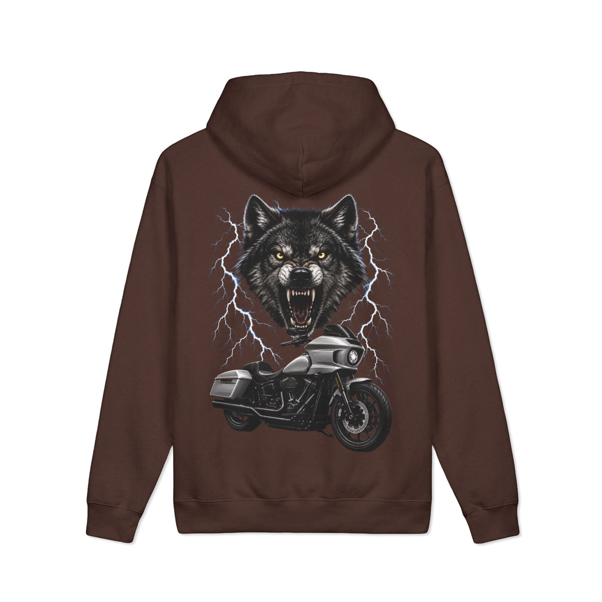 Lone Wolf Biker - Heavyweight Hoodie