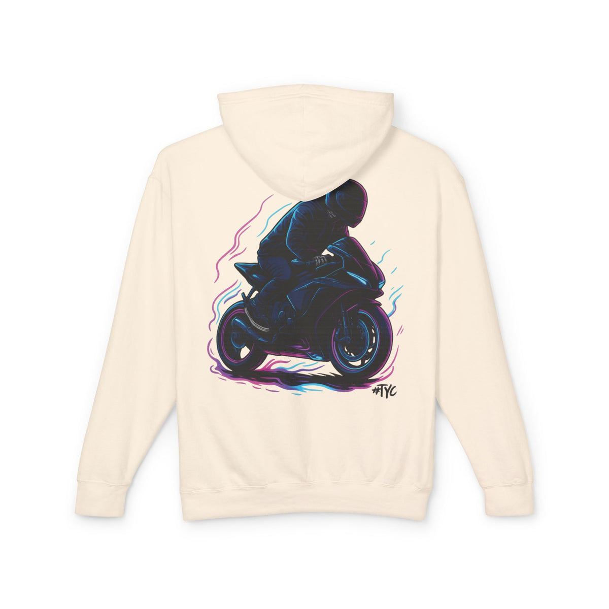 Neon Rider Motorcycle Lightweight Hoodie - Thousand Year Co