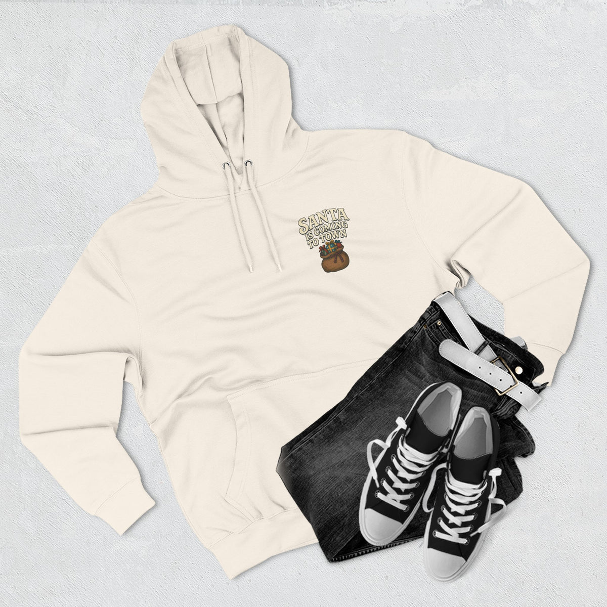 Santa Is Coming to Town v2 – Midweight Hoodie - Thousand Year Co