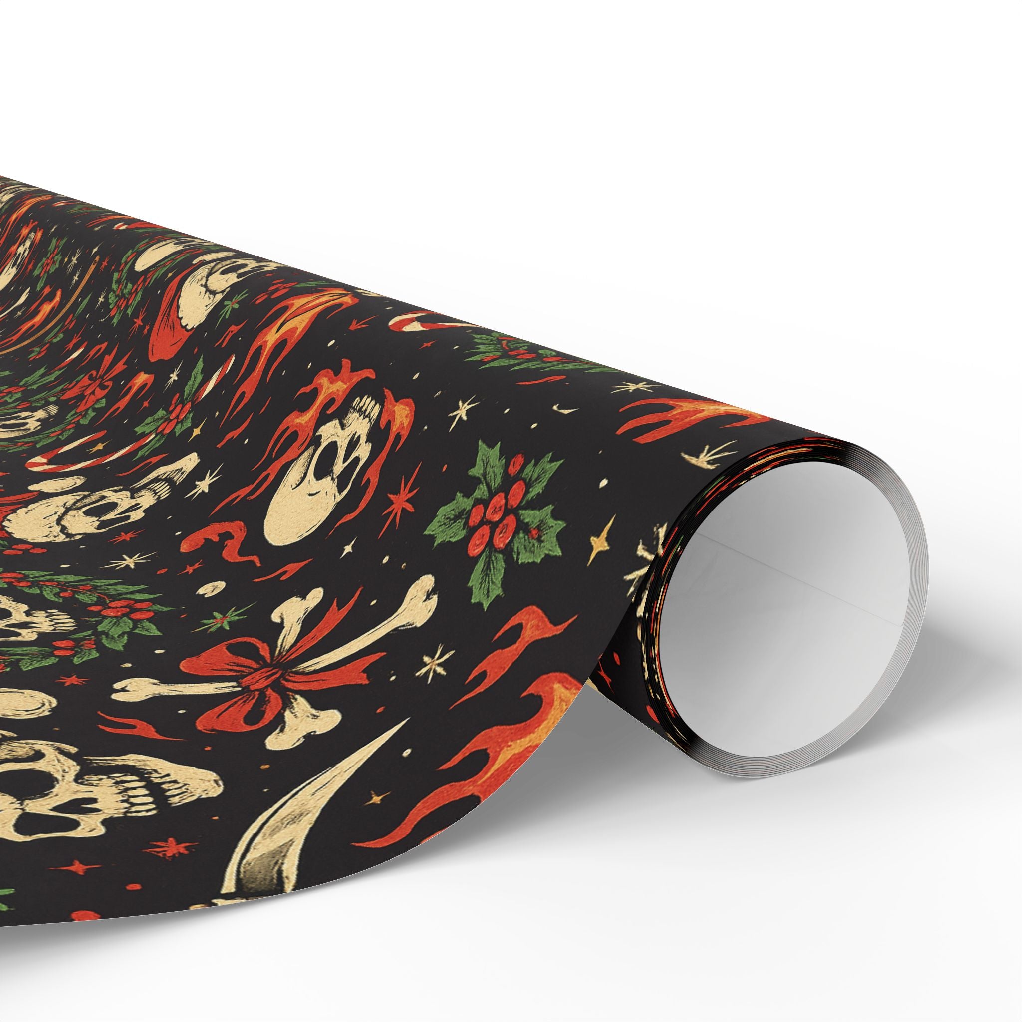 Skull Santa Holiday Wrapping Paper