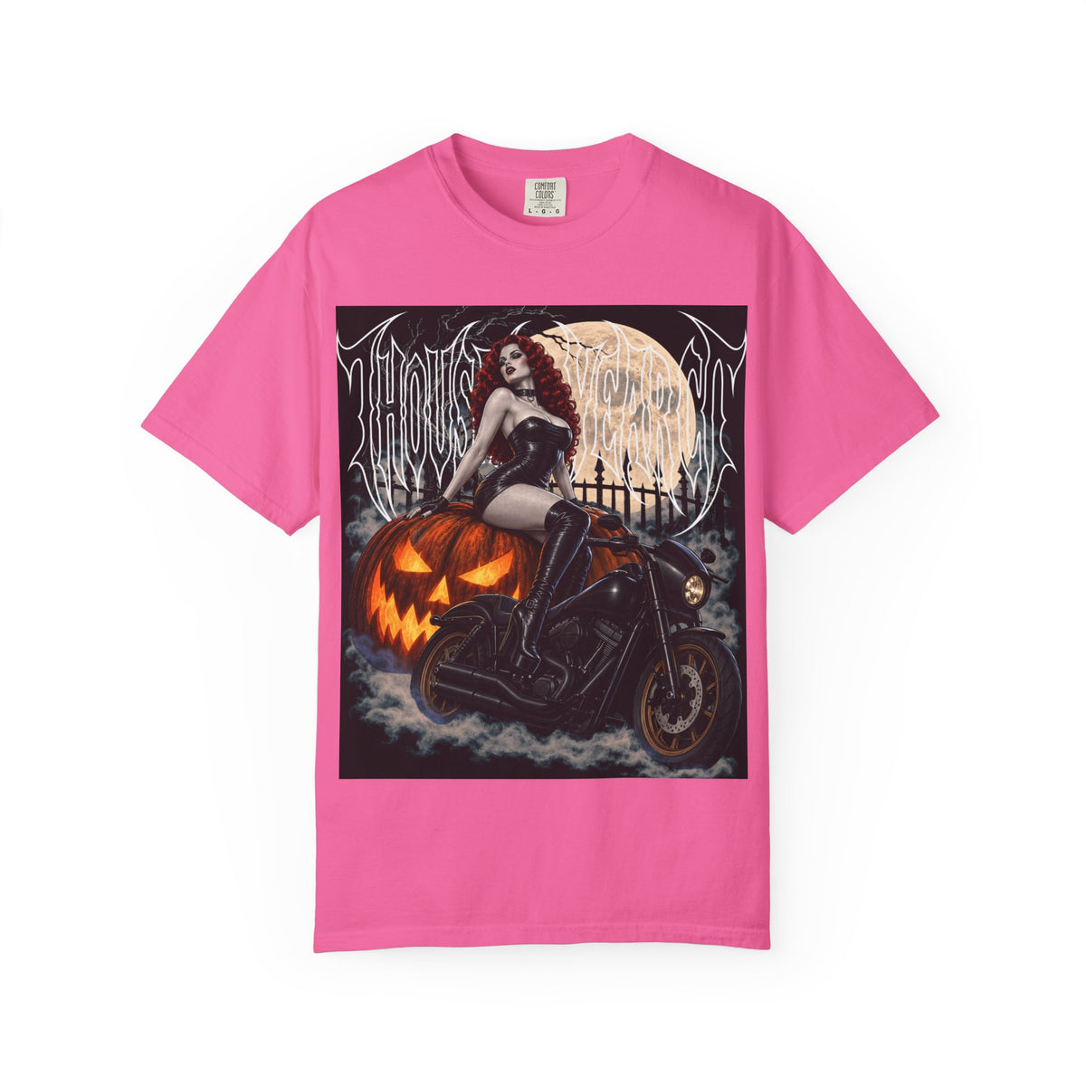 Halloween Vampire Biker Pin-Up  - T Shirt