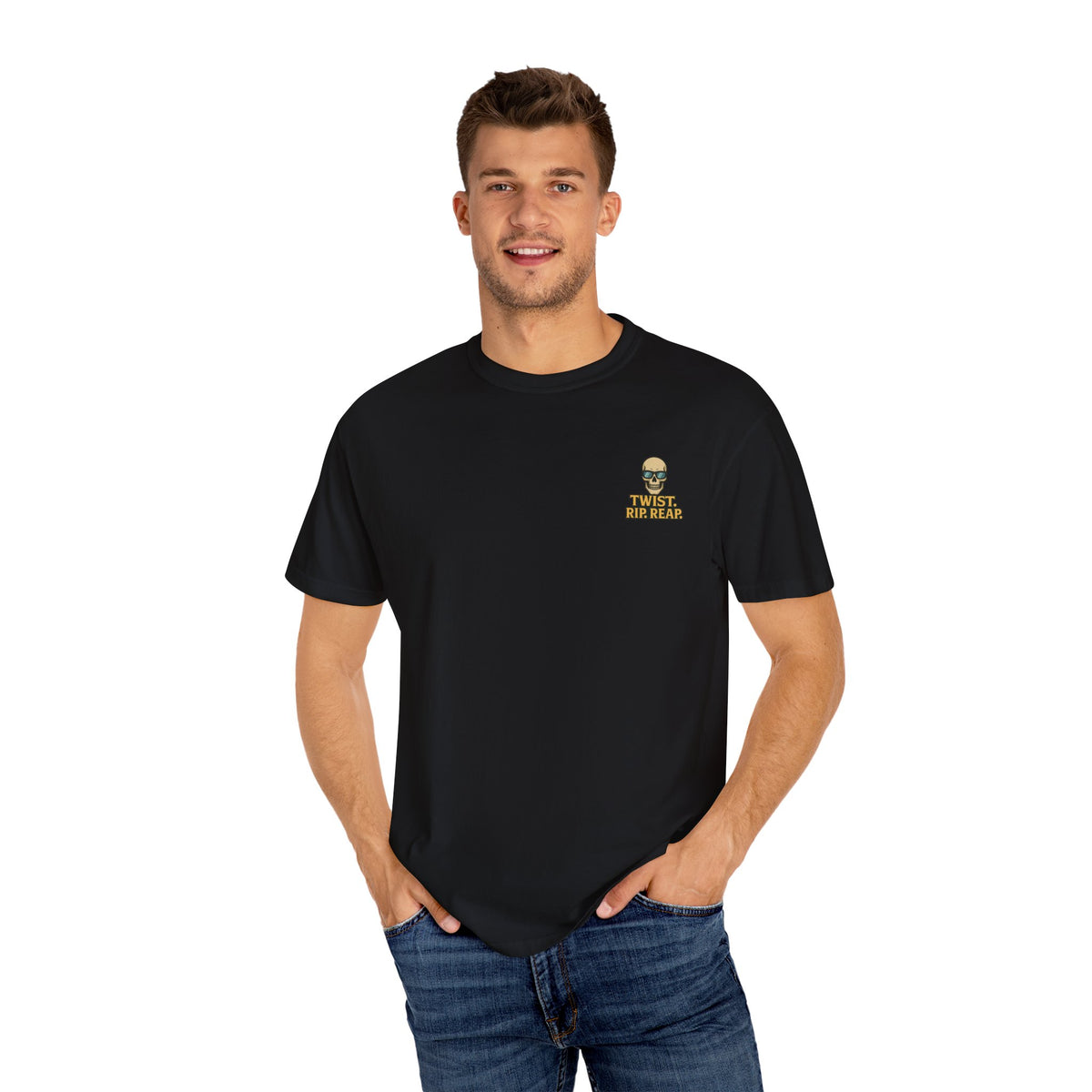 TWIST. RIP. REAP. – 2000s Sportbike Skeleton T Shirt - Thousand Year Co