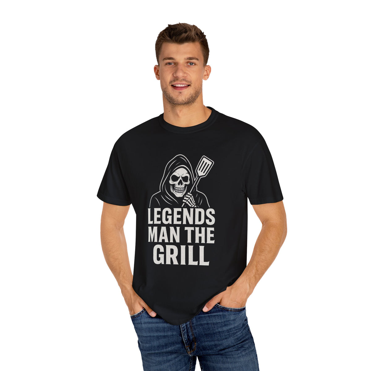 Legends Man the Grill Graphic T Shirt – Version 2 - Thousand Year Co