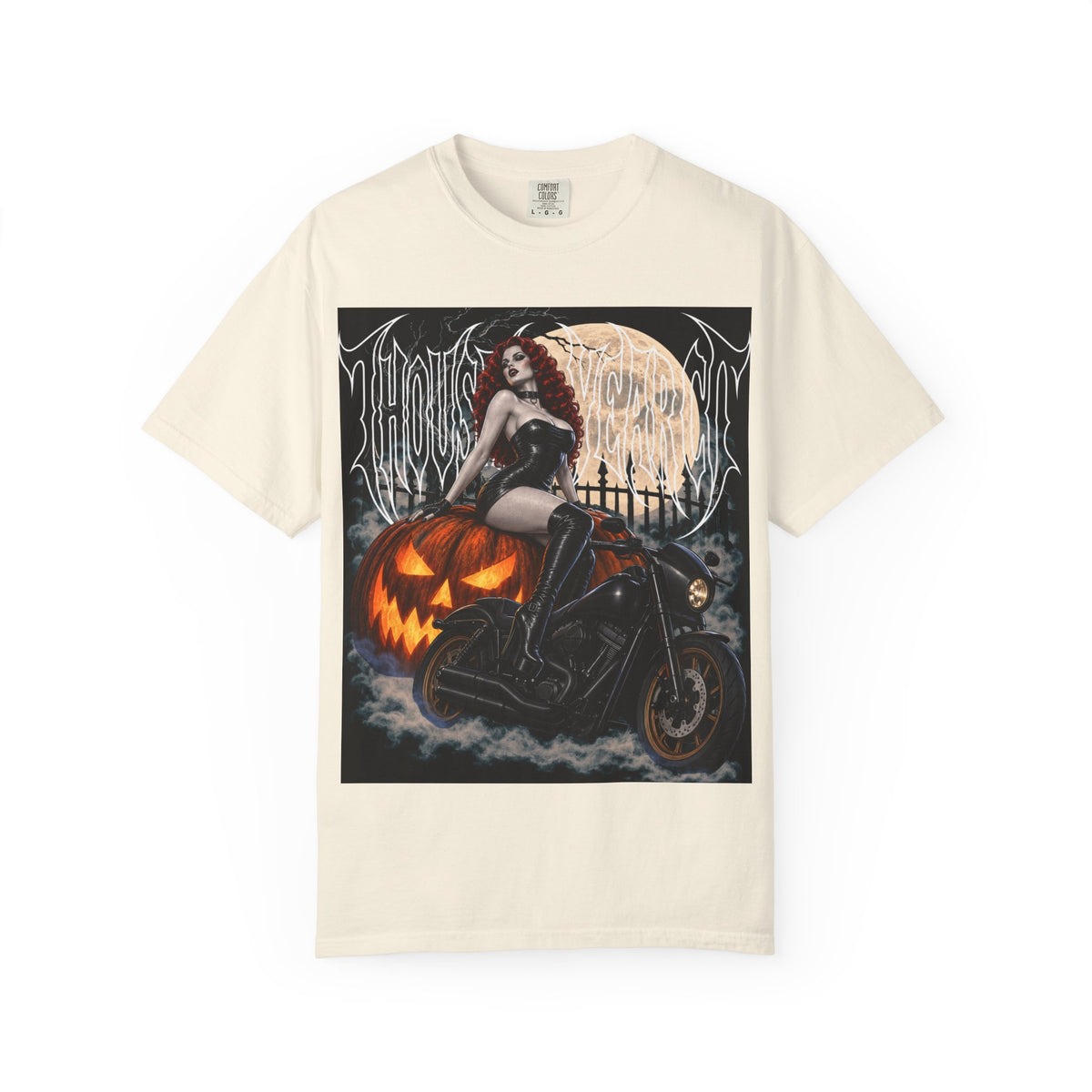 Halloween Vampire Biker Pin-Up  - T Shirt