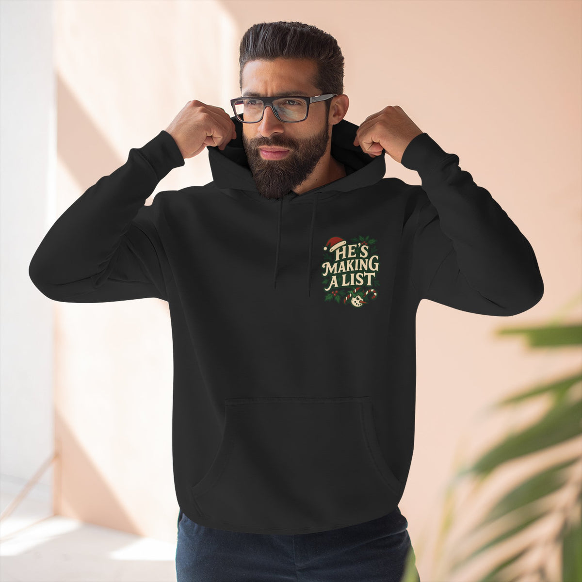 He’s Making a List – Midweight Hoodie - Thousand Year Co
