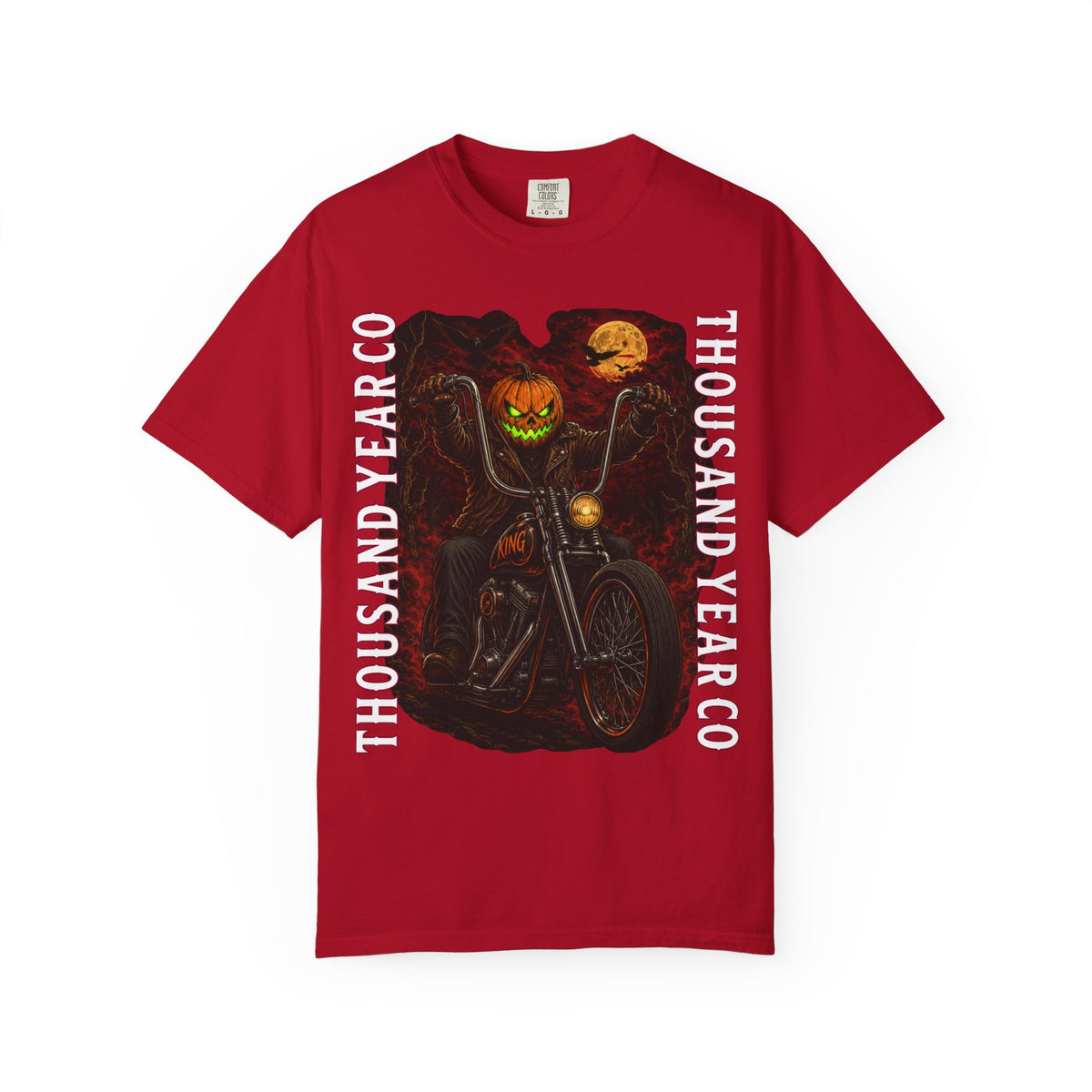 Pumpkin Head Biker - T Shirt