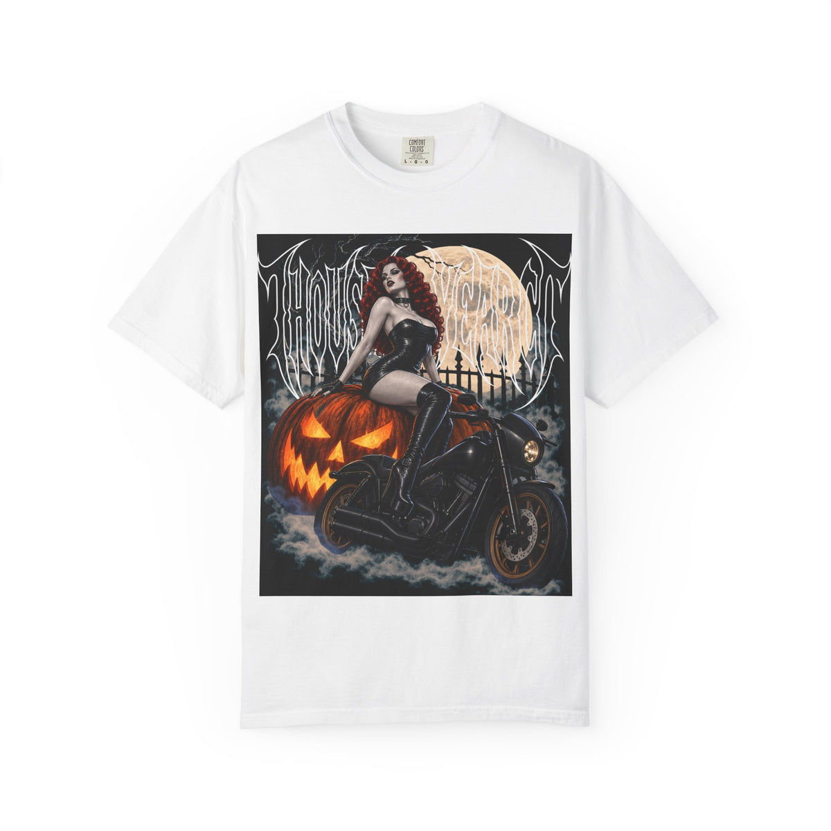 Halloween Vampire Biker Pin-Up  - T Shirt