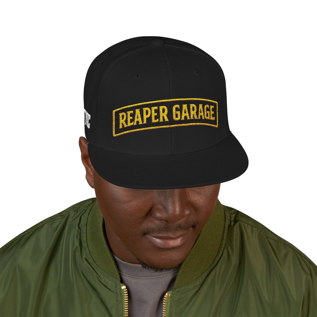 Reaper Garage President Snapback Hat – Black/Gold