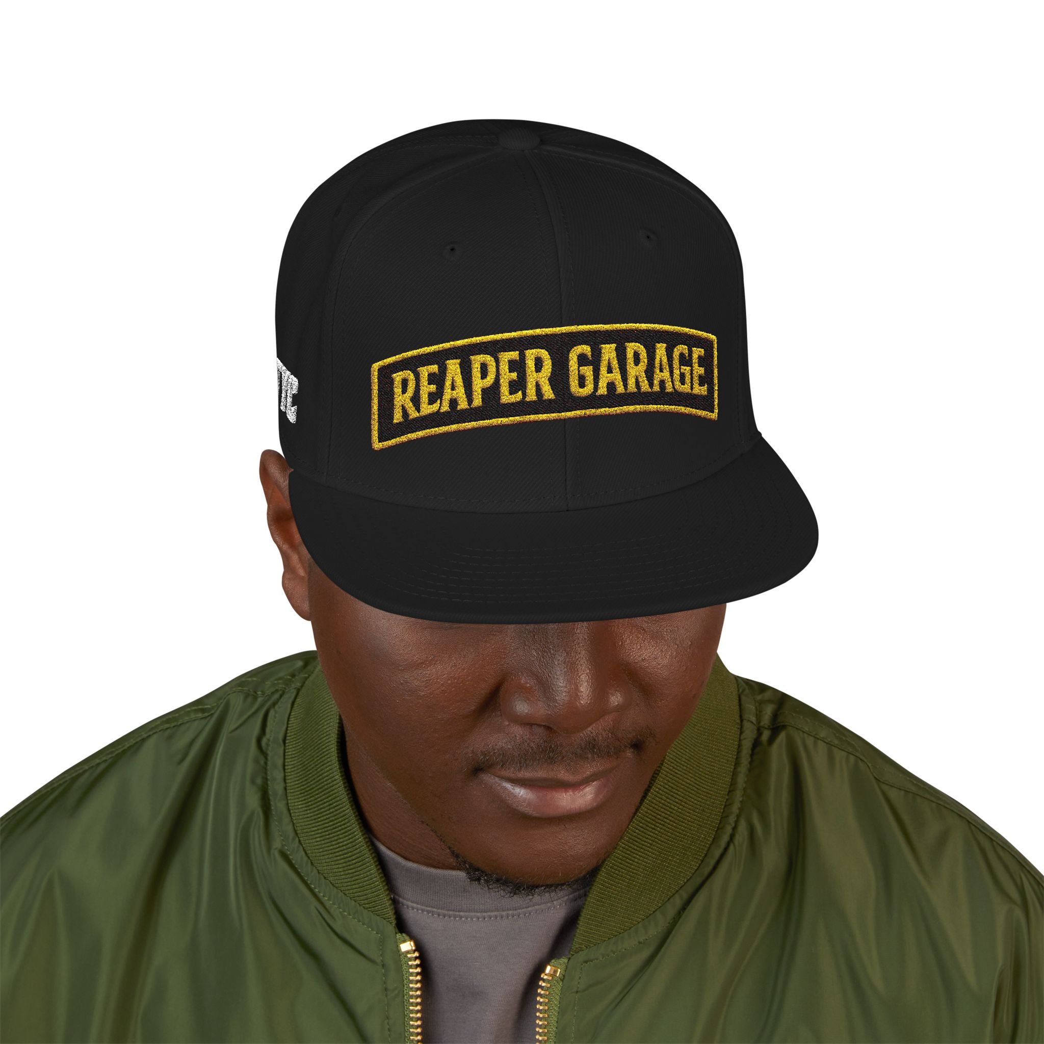 Reaper Garage President Snapback Hat – Black/Gold