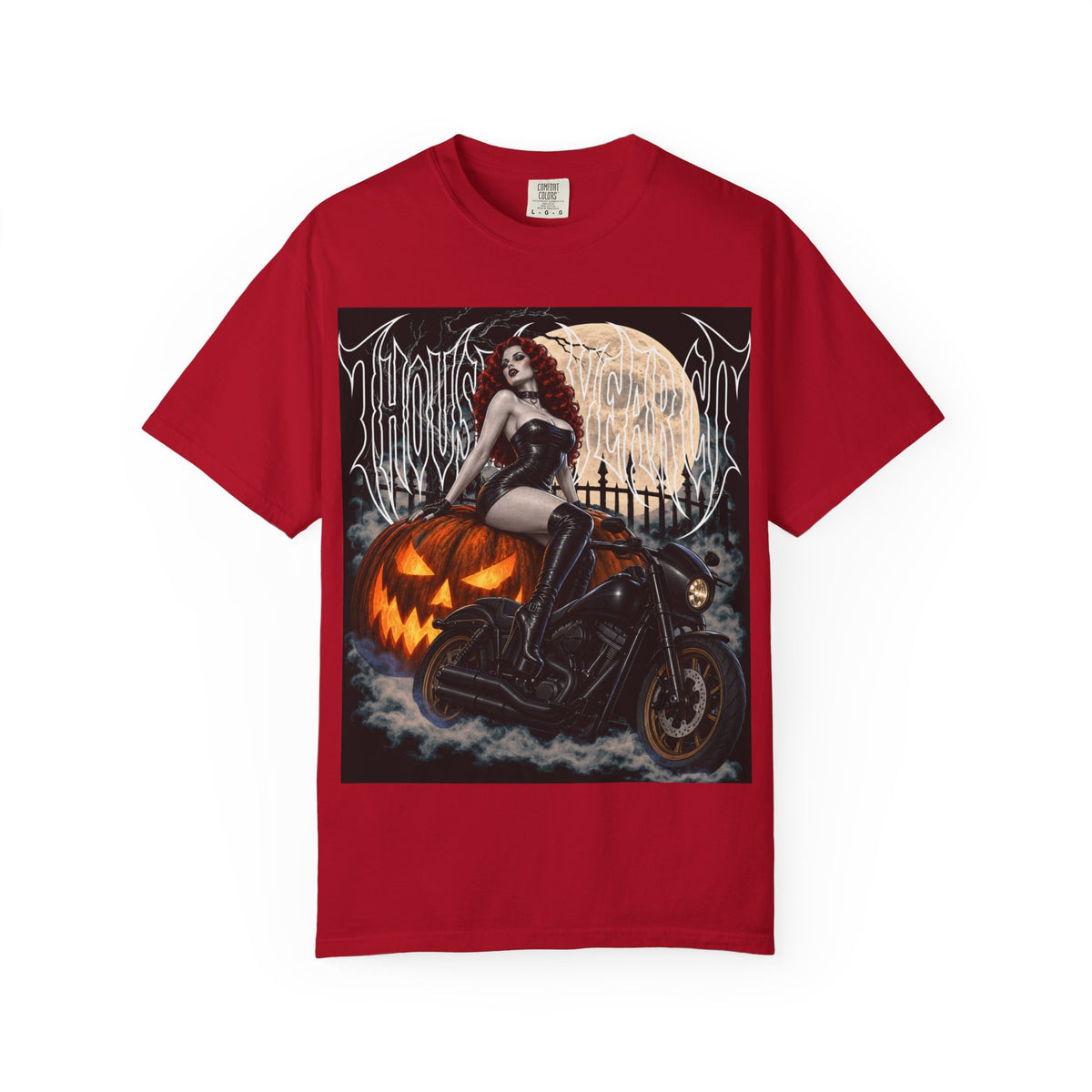 Halloween Vampire Biker Pin-Up  - T Shirt