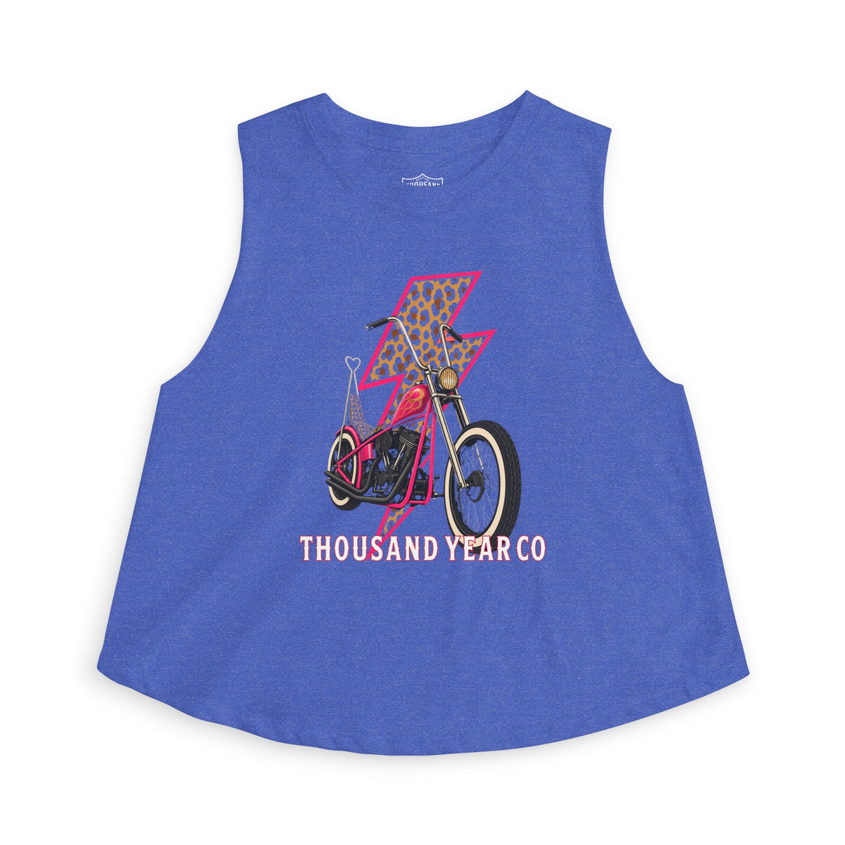 Retro Pink Chopper Crop - Top Tank