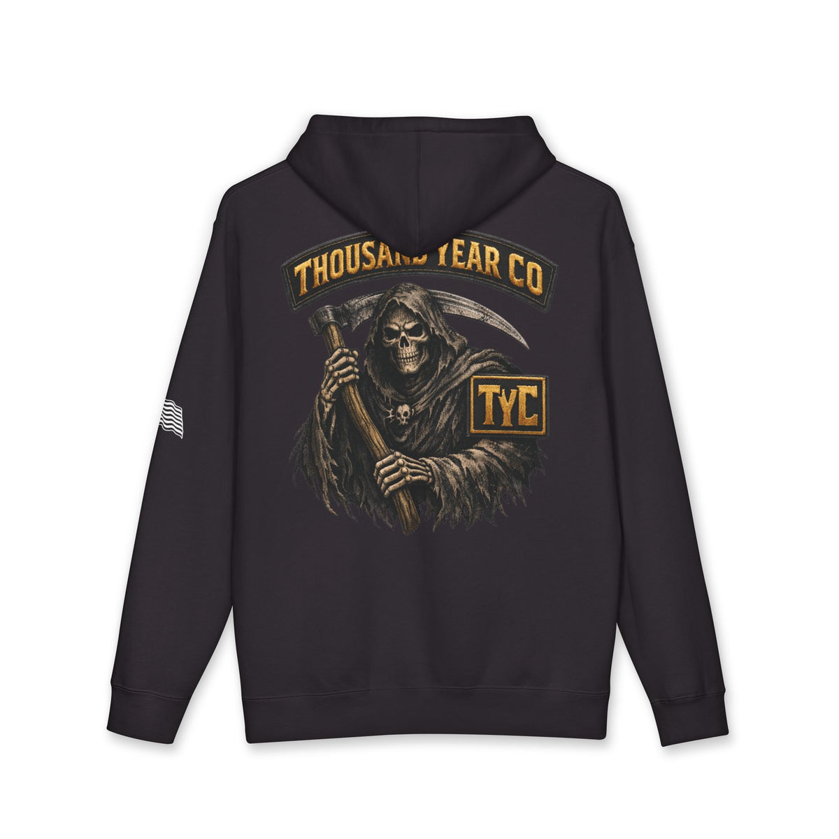Thousand Year Co Reaper Crest - Mid - Heavyweight 10oz Hoodie - Thousand Year Co