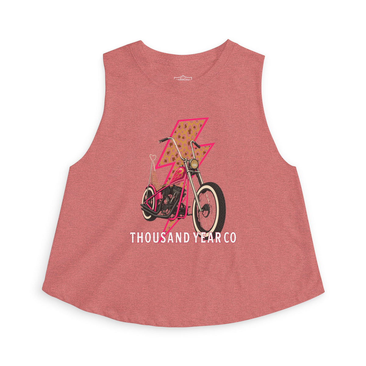 Retro Pink Chopper Crop - Top Tank