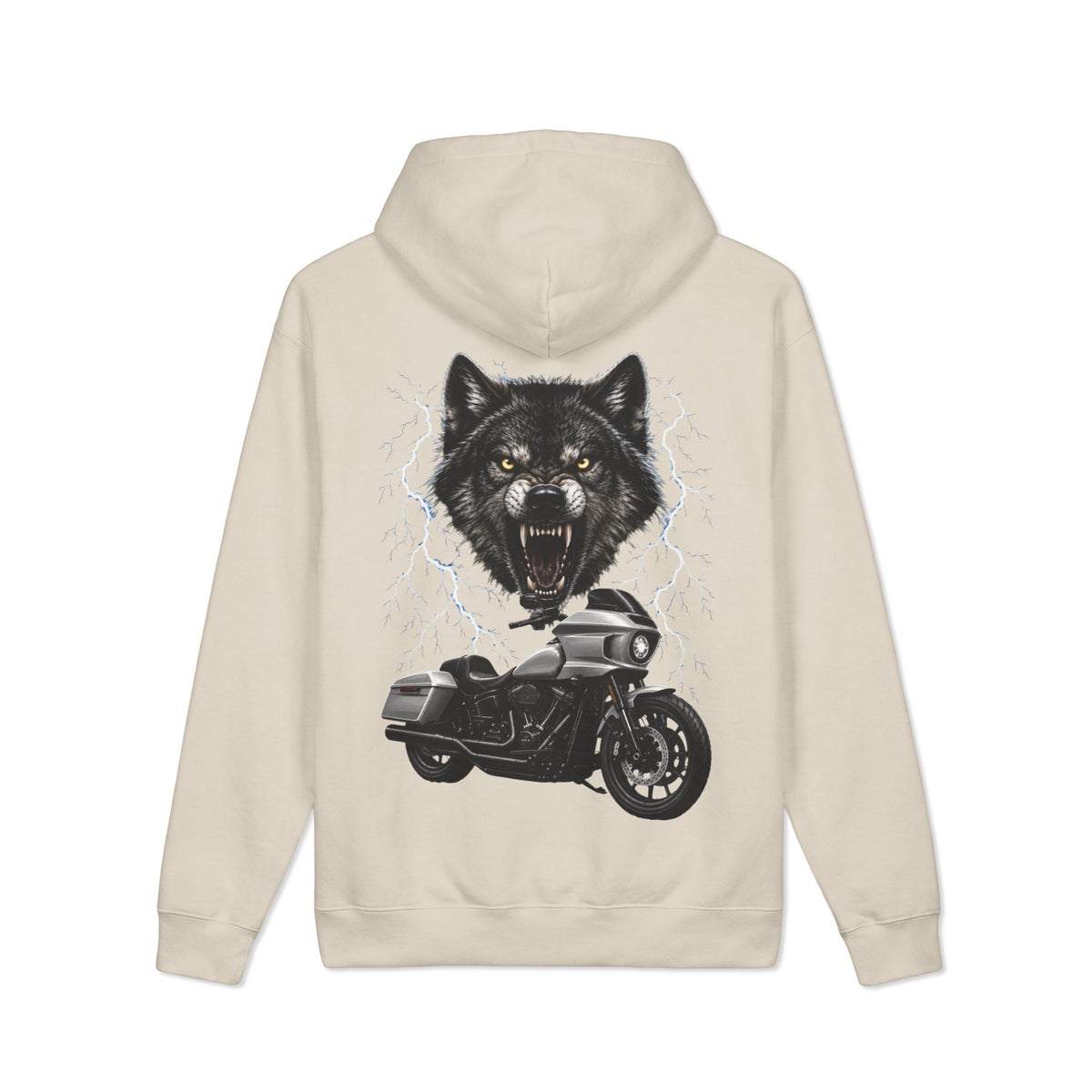 Lone Wolf Biker - Heavyweight Hoodie