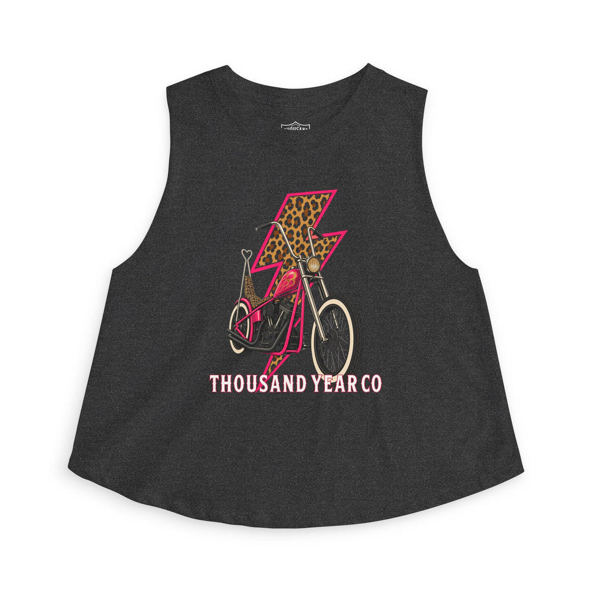 Retro Pink Chopper Crop - Top Tank