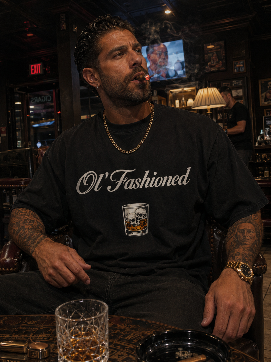 Ol' Fashioned Whiskey T-Shirt - Cocktail Graphic Tee