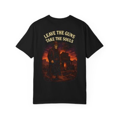 Leave the Guns, Take the Souls Reaper Horror T Shirt - Thousand Year Co