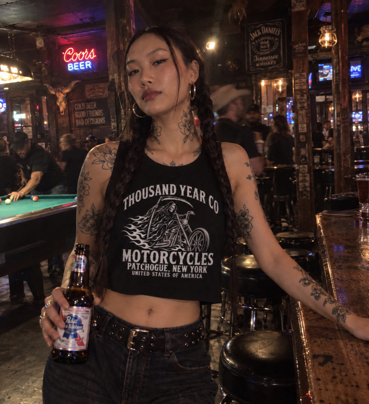 Thousand Year Co Motorcycles - Crop Top Tank